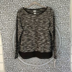 NWT Croft & barrow size M black and white sweater